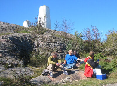 Kaffepause nedfor vardene p Helgya